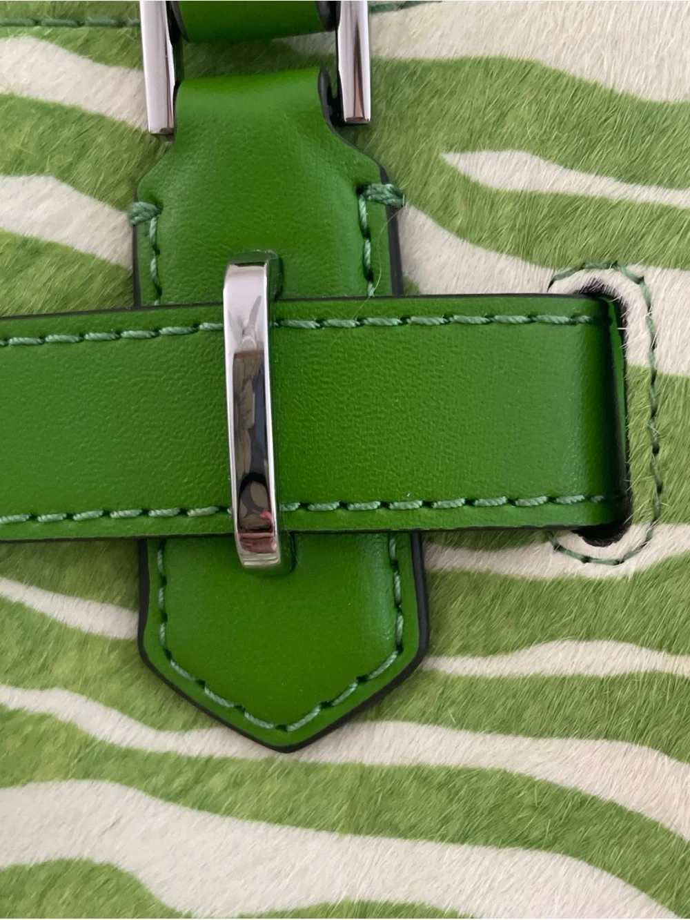 Michael Kors Lime Green calf hair and leather Satchel / crossbody